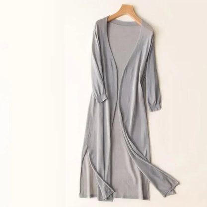 Lightweight Open Front Long Cardigan