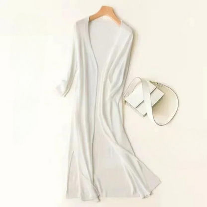 Lightweight Open Front Long Cardigan