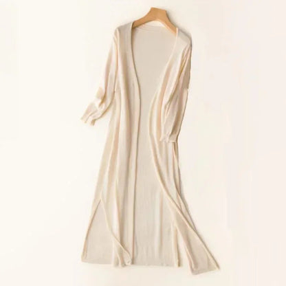Lightweight Open Front Long Cardigan