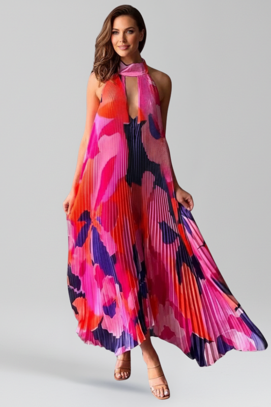 Lightweight Pleated Maxi Dress