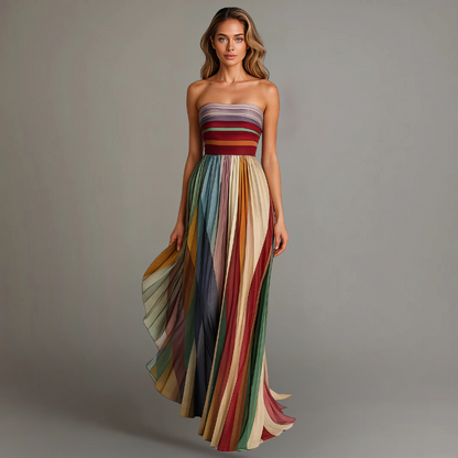 Breezy Pleated Maxi Dress