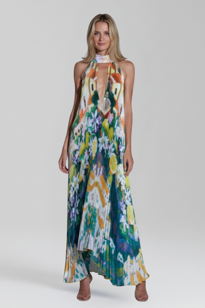 Lightweight Pleated Maxi Dress