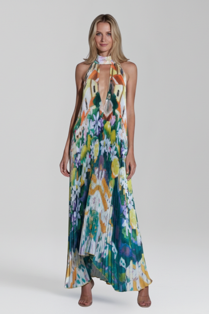 Lightweight Pleated Maxi Dress