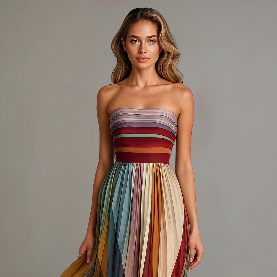 Breezy Pleated Maxi Dress