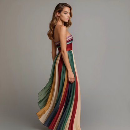 Breezy Pleated Maxi Dress