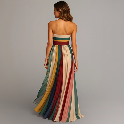 Breezy Pleated Maxi Dress