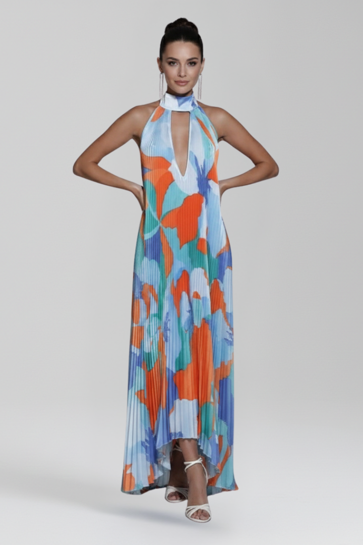Lightweight Pleated Maxi Dress