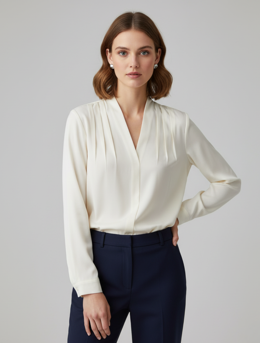 Lightweight Puff Sleeve White Blouse
