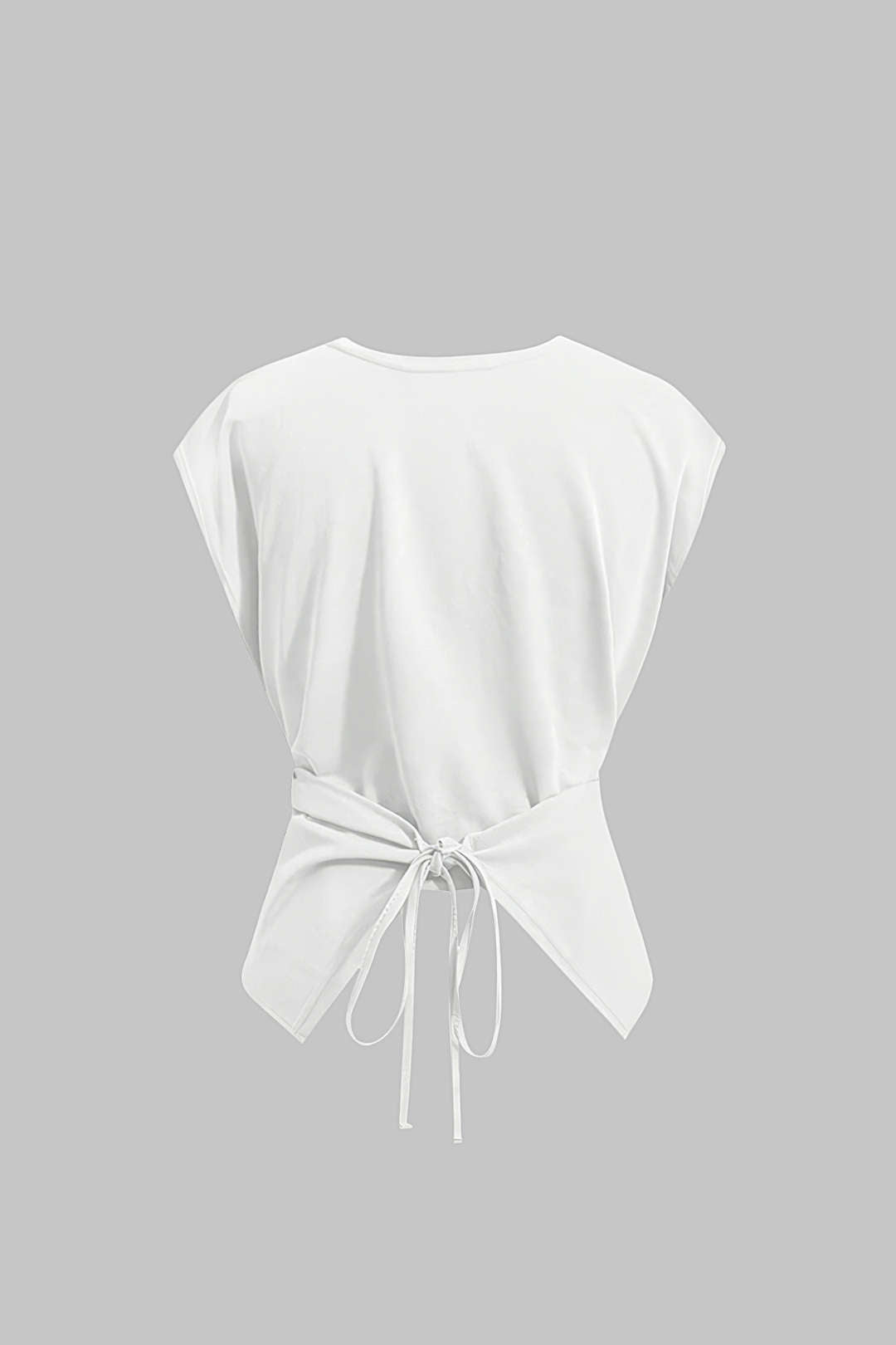 Lightweight Ruched Tie-Up Women's T Shirt