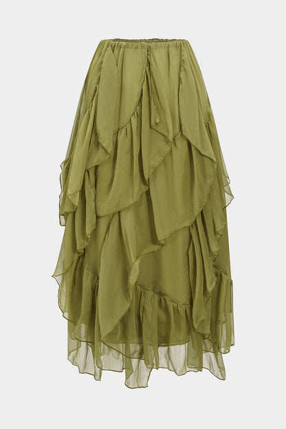 Lightweight Ruffle Layered Skirt