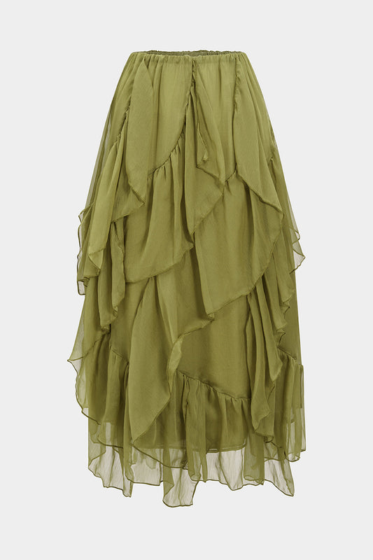 Lightweight Ruffle Layered Skirt