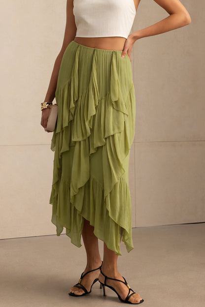 Lightweight Ruffle Layered Skirt