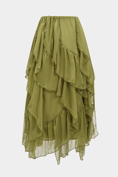 Lightweight Ruffle Layered Skirt