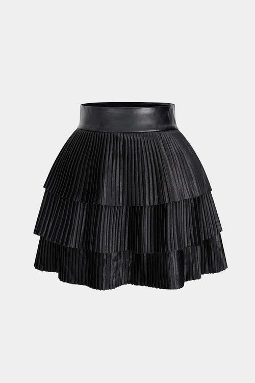Lightweight Satin Pleated Maxi Skirt