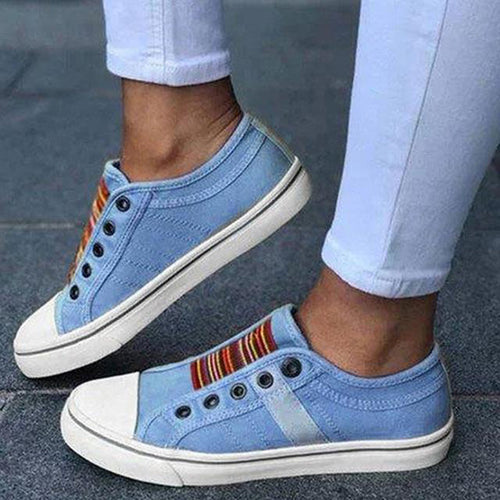 Lightweight Slip-On Sneakers with Stretchy Panels