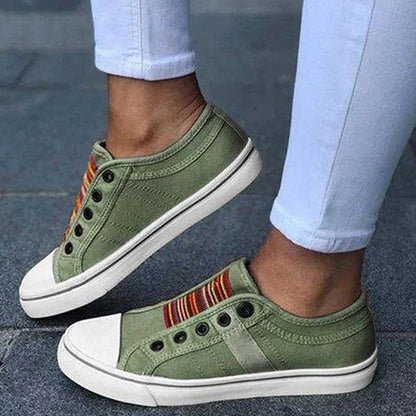Lightweight Slip-On Sneakers with Stretchy Panels