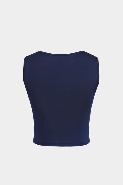 Lightweight Square Neck White Tank Top