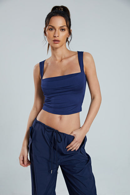 Lightweight Square Neck White Tank Top
