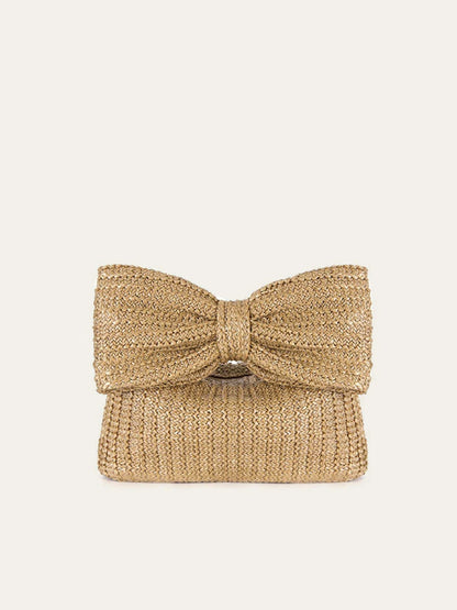 Lightweight Straw Bowknot Handbag