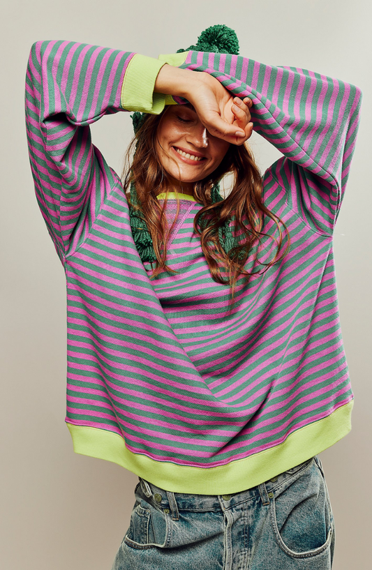 Lightweight Striped Long Sleeve Sweater