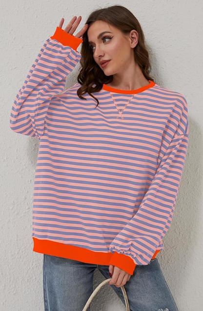 Lightweight Striped Long Sleeve Sweater