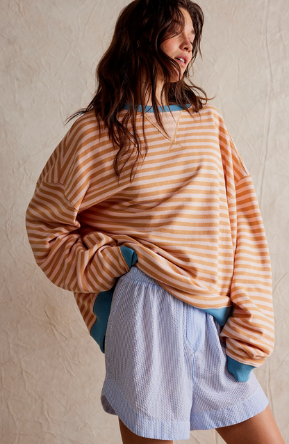 Lightweight Striped Long Sleeve Sweater