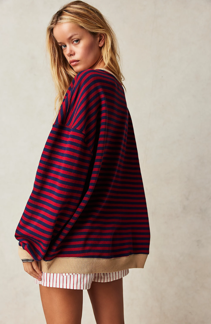 Lightweight Striped Long Sleeve Sweater