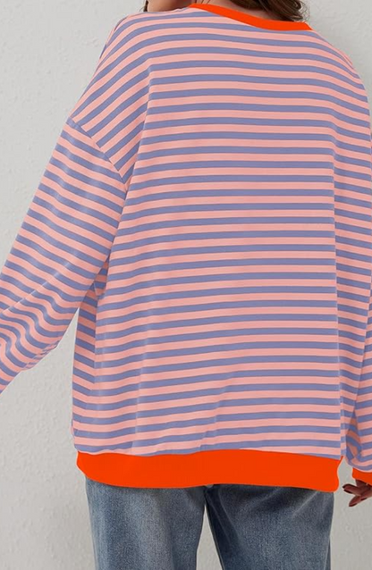 Lightweight Striped Long Sleeve Sweater
