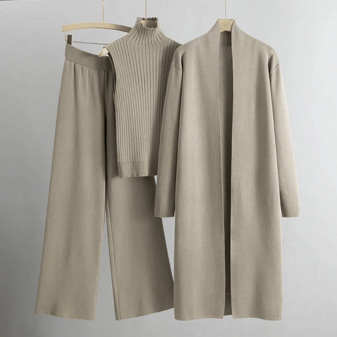 Lightweight Tailored Three-Piece Pant Set