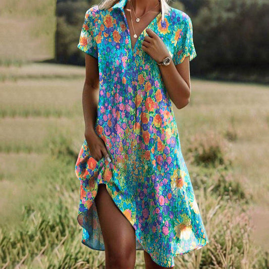 Lightweight V-Neck Boho Summer Dress