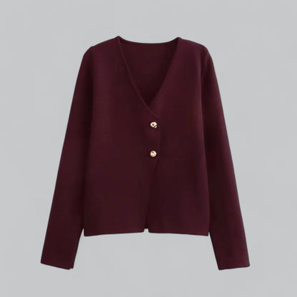 Lightweight V-Neck Button Cardigan