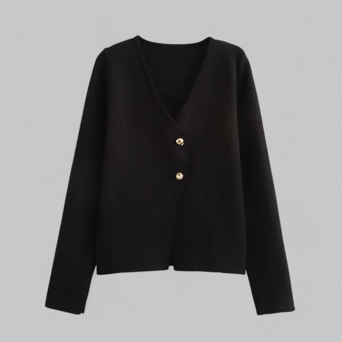 Lightweight V-Neck Button Detail Cardigan