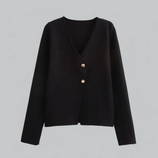 Lightweight V-Neck Button Detail Cardigan