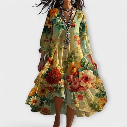 Lightweight V-Neck Cotton Summer Dress