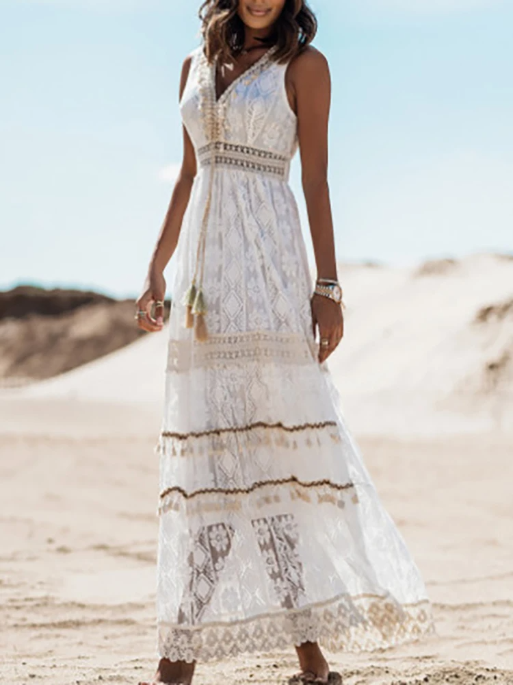Lightweight V-Neck Maxi Dress