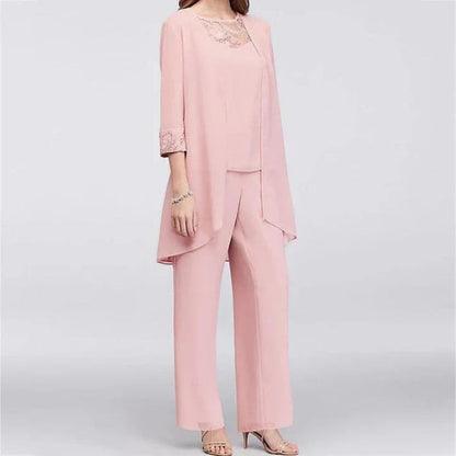 Lightweight V-Neck Three-Piece Women's Pant Set