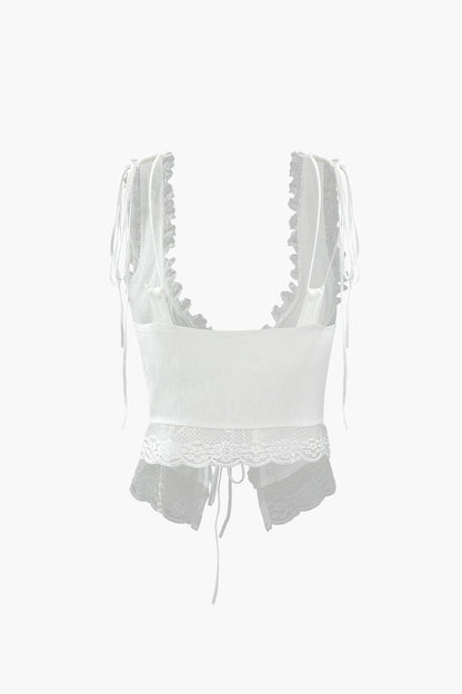 Lightweight V-Neck Tie Front Blouse
