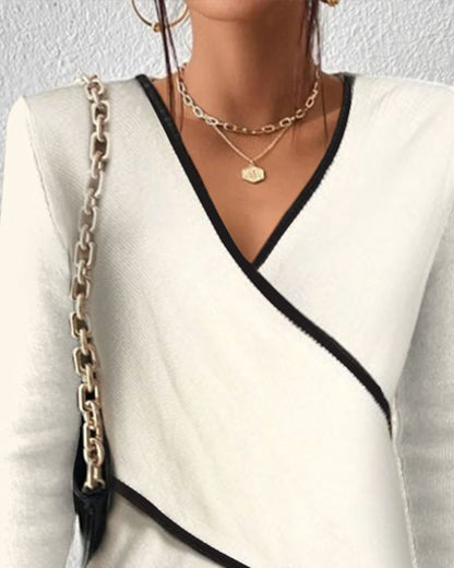 Lightweight V-Neck Wrap Sweater