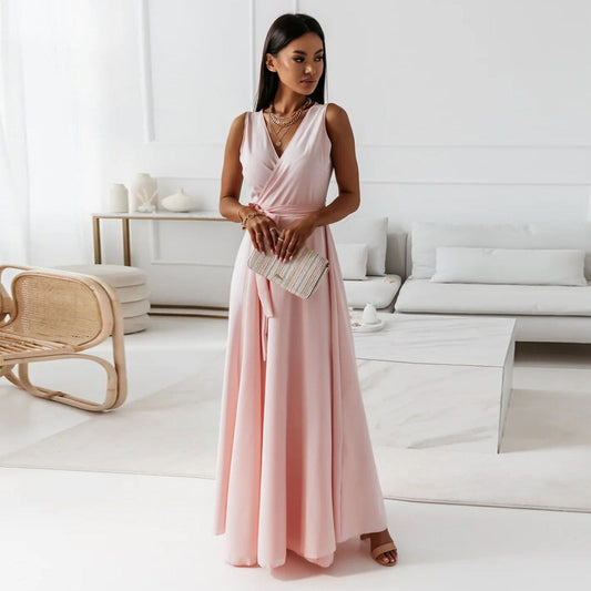 Lightweight Wrap Floral Maxi Dress