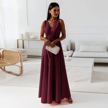 Lightweight Wrap Floral Maxi Dress