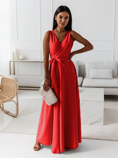 Lightweight Wrap Floral Maxi Dress