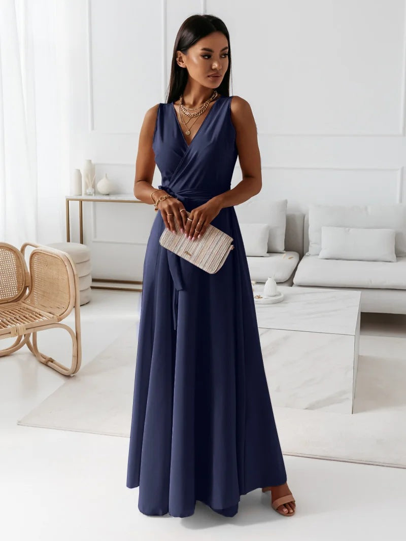 Lightweight Wrap Floral Maxi Dress