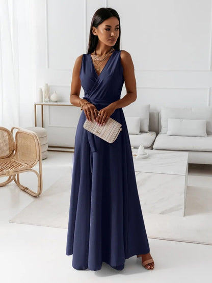 Lightweight Wrap Floral Maxi Dress