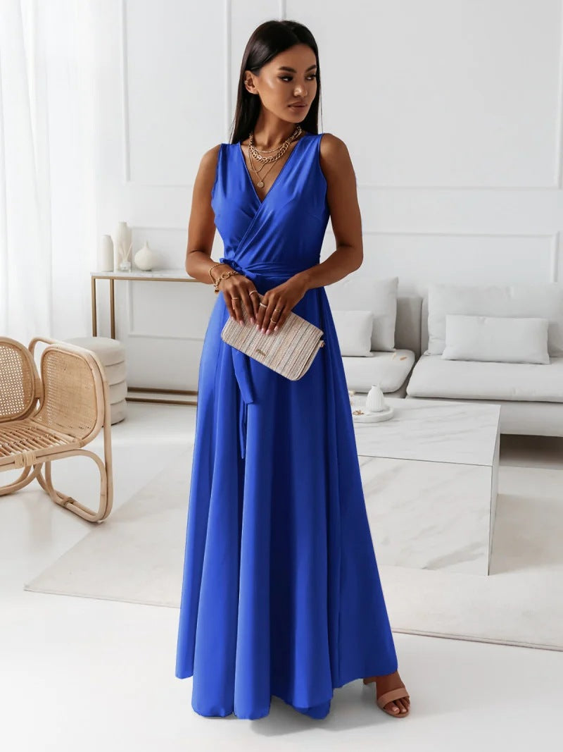 Lightweight Wrap Floral Maxi Dress