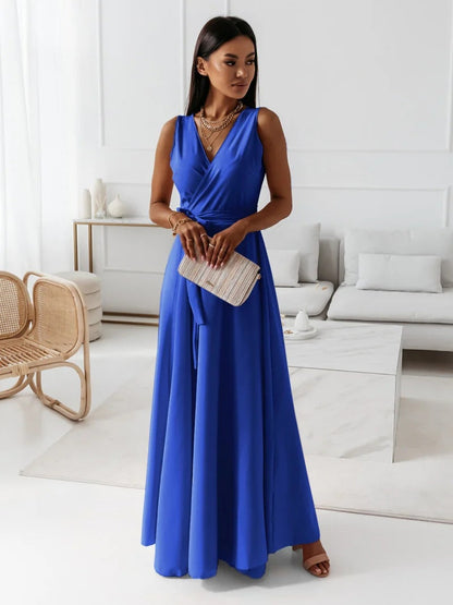 Lightweight Wrap Floral Maxi Dress