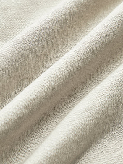 Linen Blend Pleated Maxi Dress