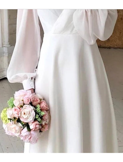 Long Sleeve Round Neck Wedding Guest Dress