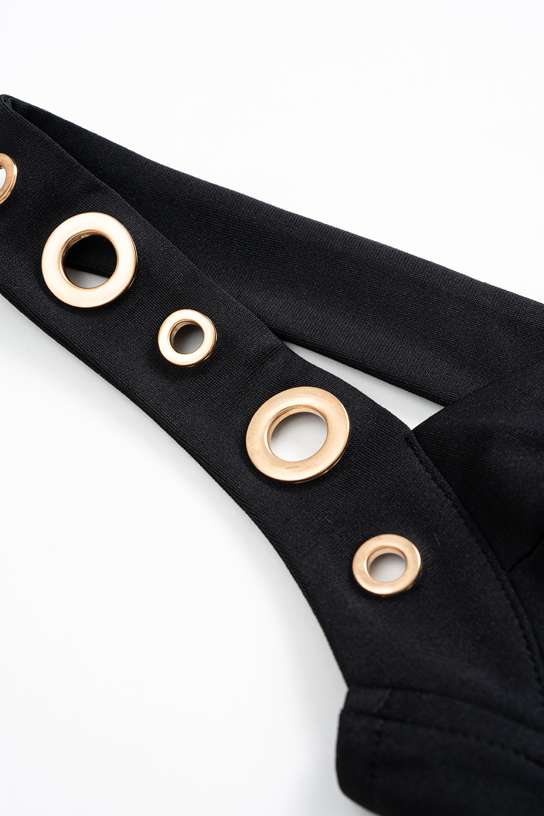 Metallic Eyelet Zipper Midi Dress