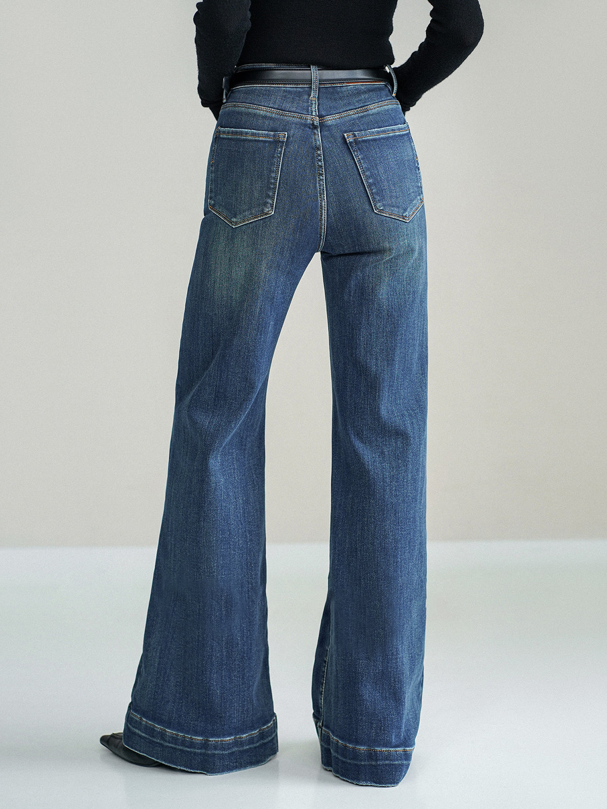 Mid-Waist Slight Stretch Bootcut Jeans