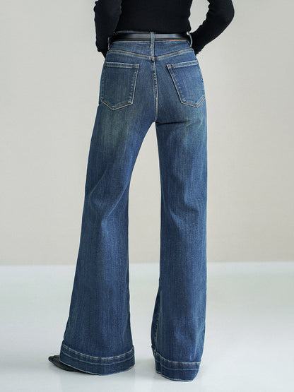 Mid-Waist Slight Stretch Bootcut Jeans